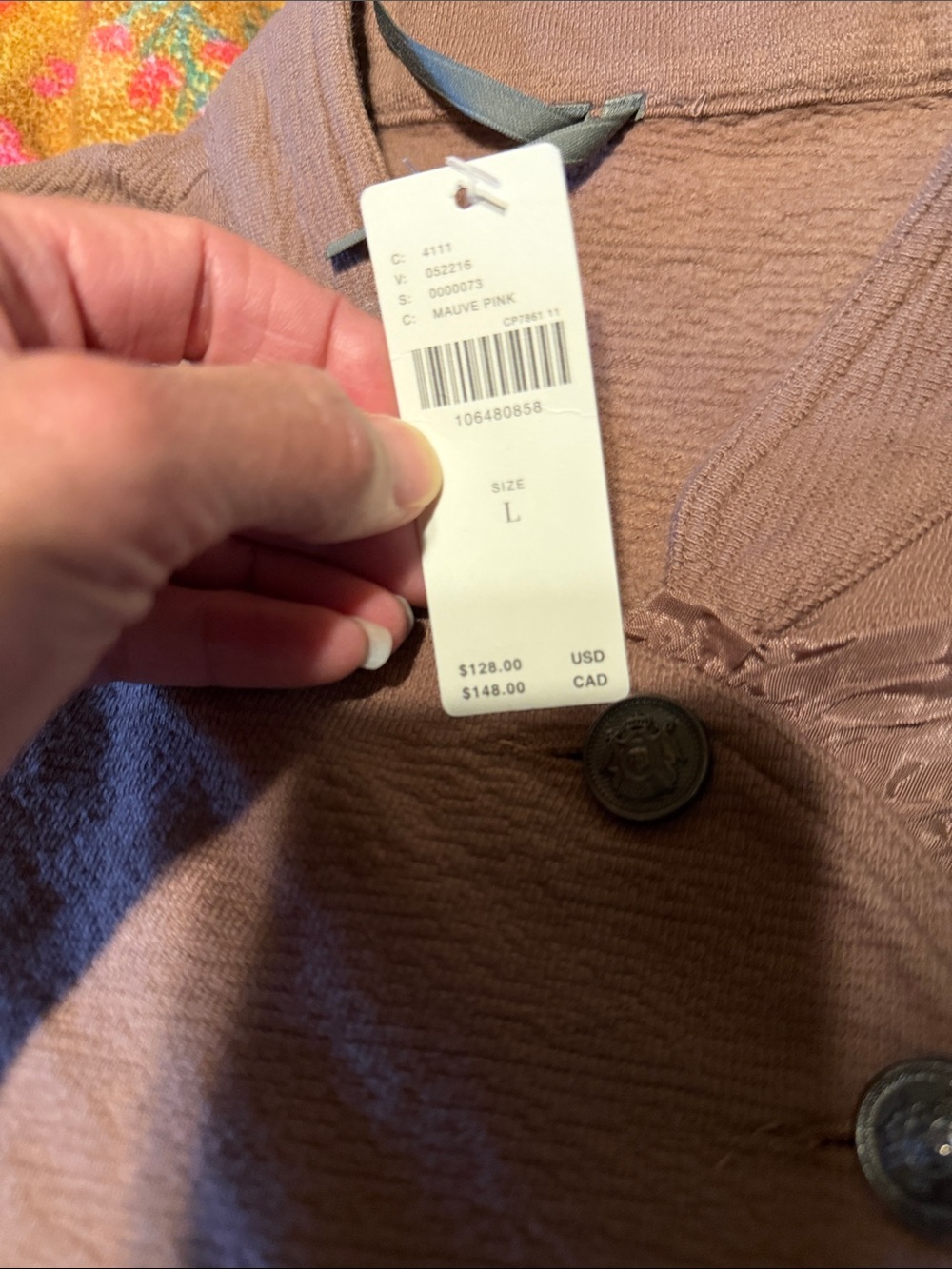 Curved Ruffle Military Cardigan Top - Picture 8 of 11